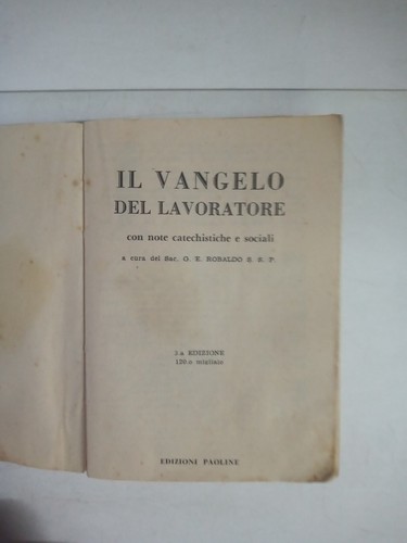 IL VANGELO DEL LAVORATORE EDIZIONI PAOLINE 1953 - Picture 3 of 3