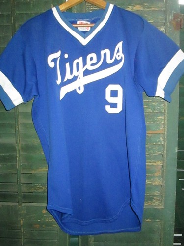 WILSON Vtg 80s 90s Game Worn TIGERS Baseball Jersey Memphis State ?? Sz 40 USA - Picture 3 of 9