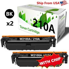 2-Pack 210A W2100A Toner Cartridge for 4201dn 4201dw MFP 4301fdn 4301fdw Printer