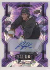 2020 Upper Deck Allure Rookie SP Purple Diamond 8/10 Peyton Krebs #142 Auto kv9