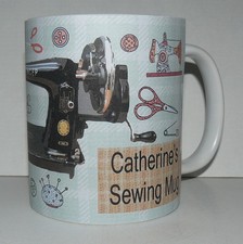 SEWING MUG personalised mug, stitching mug,
