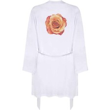 'Orange Rose Top View' Adult Dressing Robe / Gown RO052372 