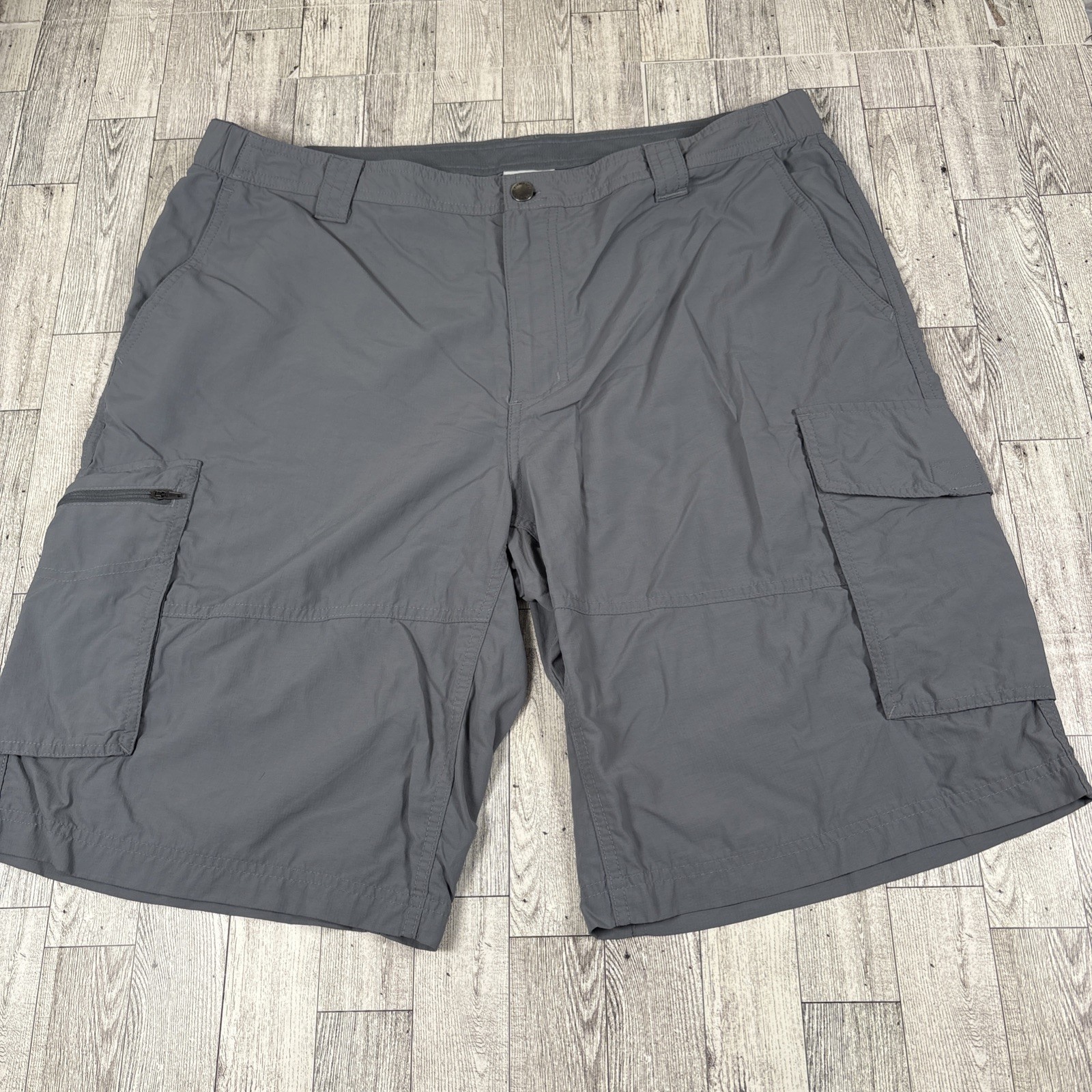 Columbia Mens Cargo Shorts 40 Gray Utility Outdoors Hike Fish Golf Dad Style