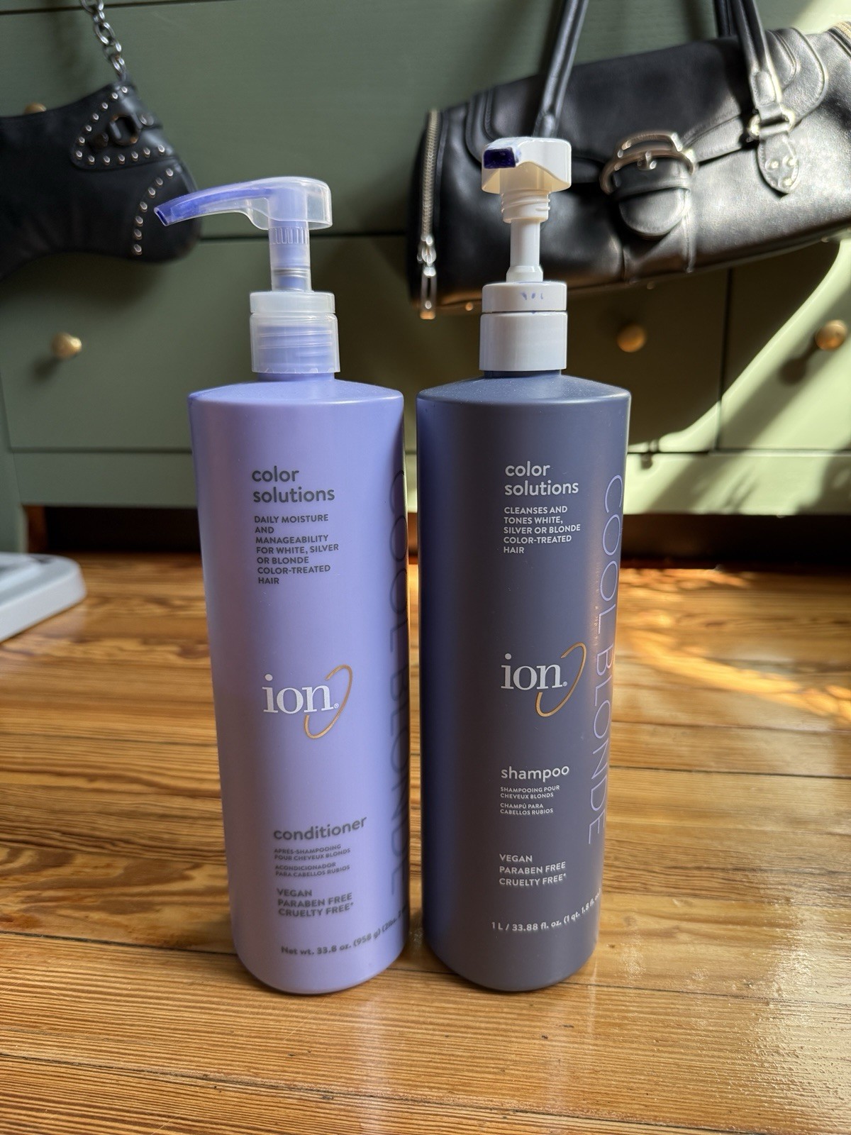 Solutions Cool Blonde Shampoo & Conditioner, Vegan, 1l Jumbo
