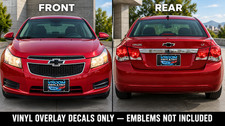 Blackout Grille Tailgate Emblem Overlay Vinyl Set For 2010-2016 Chevy Cruze