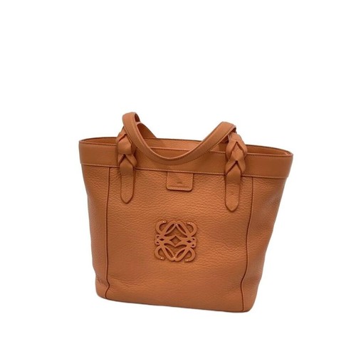 LOEWE Pink Leather Handbag Double Handle 316.27.G46 Auth