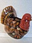 Vintage  Holland Floral  Ceramic Turkey Planter Thanksgiving Centerpiece 6 Inch — photo 4