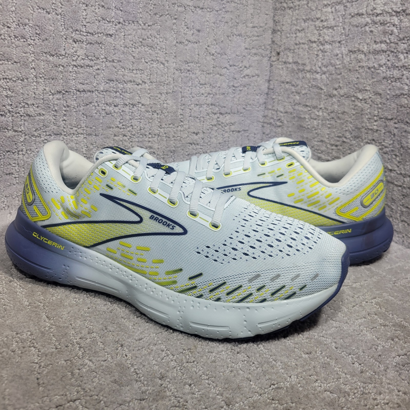 SAOLA Scarpe da ginnastica Brooks Glycerin 20 da uomo taglia 12 5 blu USA zolfo 1103821D483