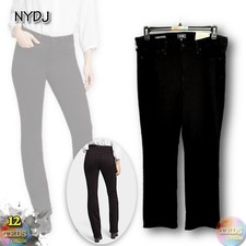 NWT NYDJ Women's 12 Lift Tuck Barbara Bootcut Jeans Black Denim PNBBBB8516