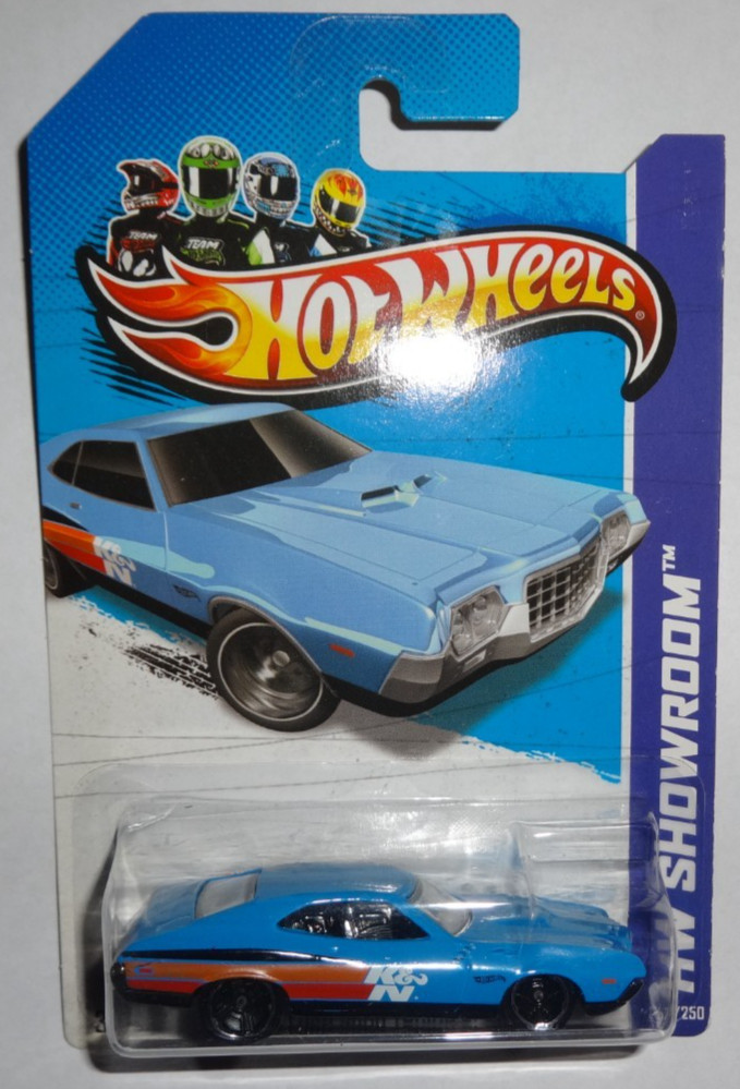 2012 Hot Wheels '72 Ford Gran Torino Sport #242/250 HW Showroom (Blue)