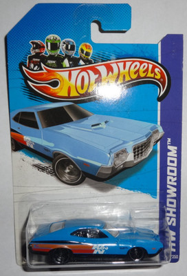 2012 Hot Wheels '72 Ford Gran Torino Sport #242/250 HW Showroom (Blue)