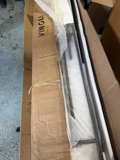 VINGLI Twin Metal Loft Bed Frame with Stairs for Kids