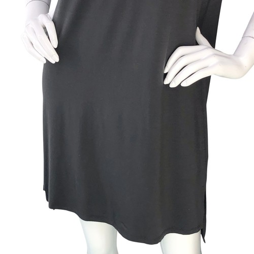 Eileen Fisher Kleid Damen Petite PP Tencel Lyocell Stretch Kurzarm grau - Bild 3 von 14