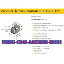 1P TURCK ELEKTRONIK NI25U-CK40-ADZ30X2-B3131 New Fast Delivery Quality Assurance