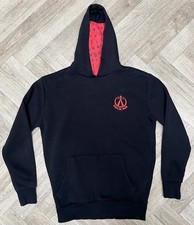 Wicker Man Hoodie Mens Small Black Red Alton Towers Ride Rollercoaster Horror