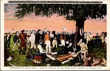 Surrender of Santa Anna Texas State Capitol Austin Historic Scene Postcard