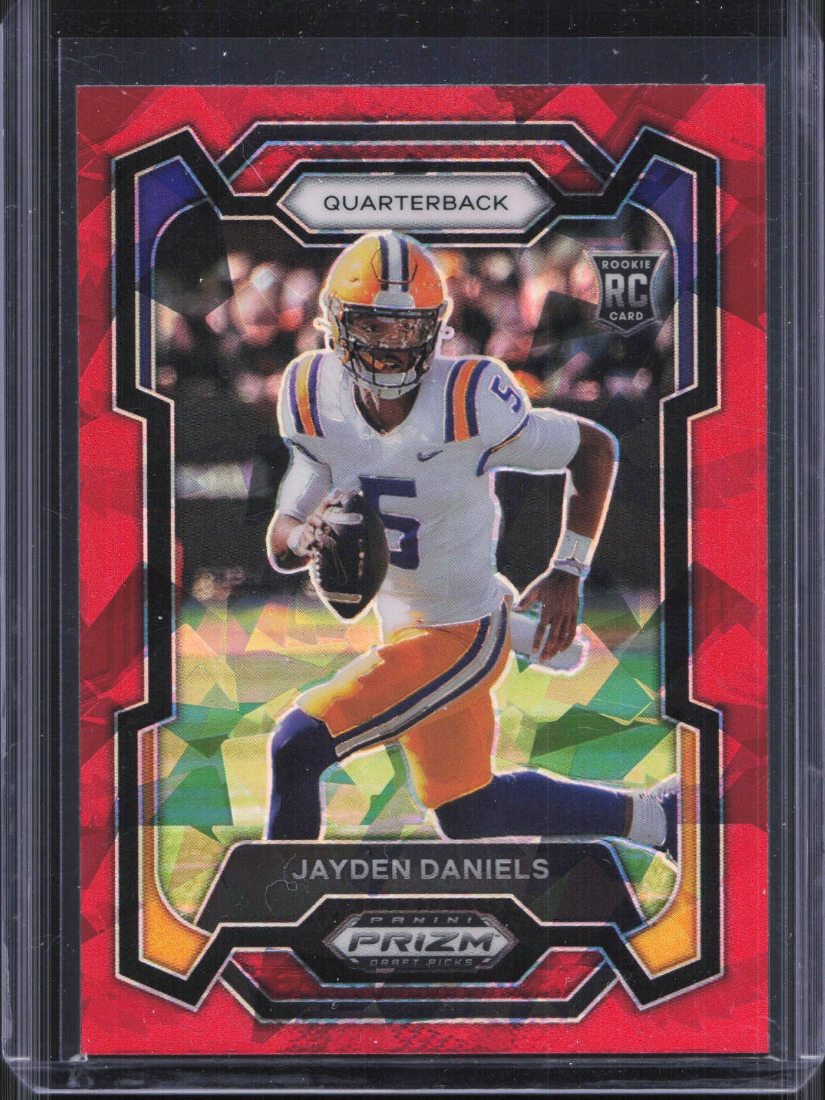 2024 Panini Prizm Draft Jayden Daniels #108 Rookie Red Ice LSU