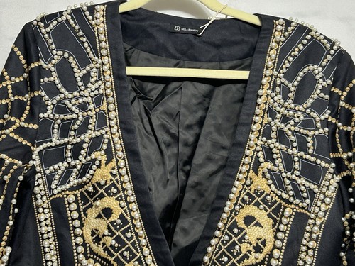 Chaqueta Blazer Bella Barnett Estilo Corte Francesa Completamente Cuentas M Nueva Con Etiquetas - Imagen 2 de 24