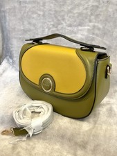 OMG STUNNING GREEN/ YELLOW HAND HELD DESIGNER BAG BY TOM&EVA PARIS UNREAL QUALIT