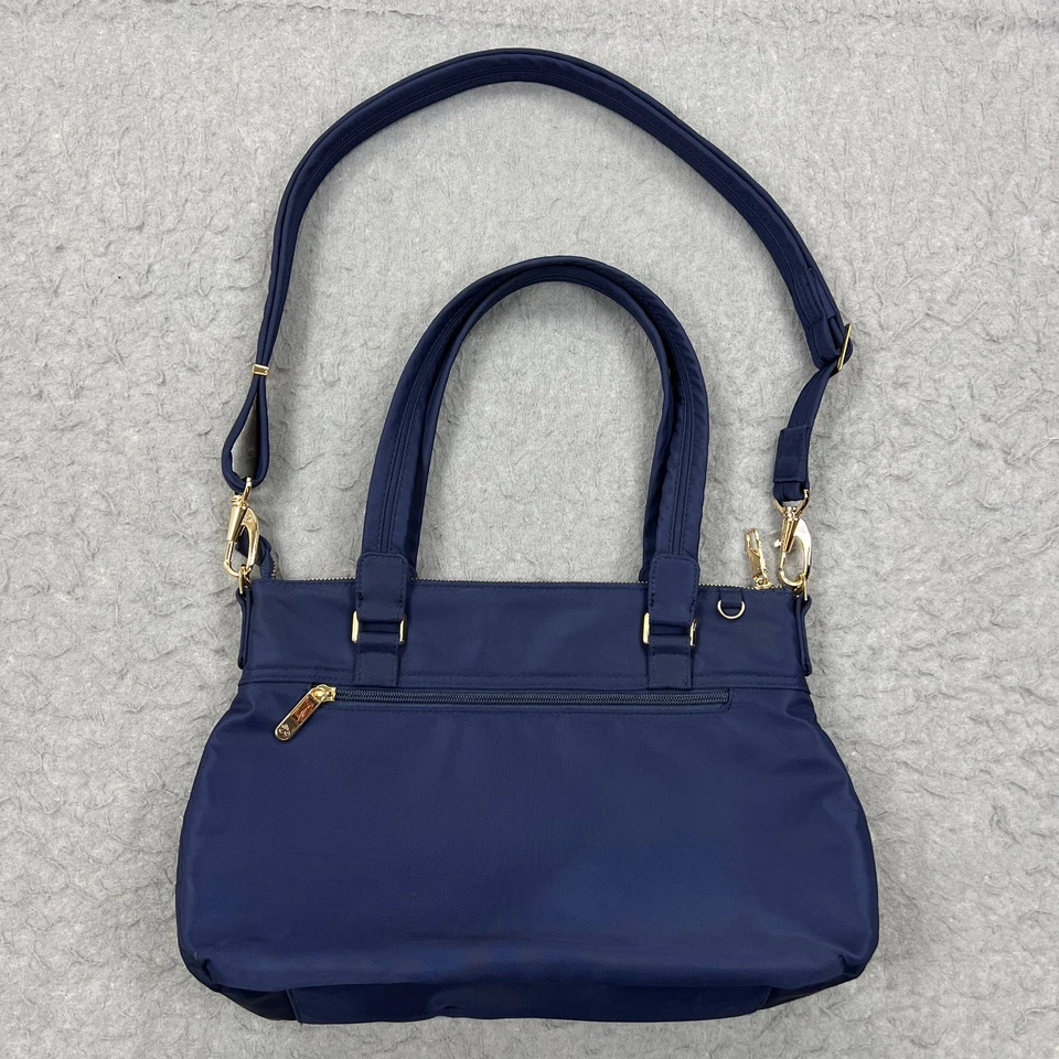 Bandolera Travelon Antirrobo A Medida Azul Diario RFID Doble Asa* Foto 2 de 4