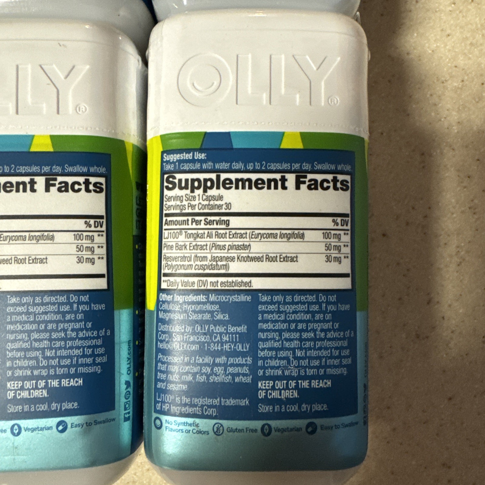 Lot of 4-Olly Mighty Mojo Resveratrol Pine Bark 30 Capsules Exp 11/2025