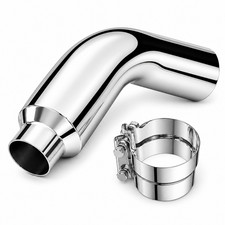 4-8 Inch Exhaust Elbow With Clamp 4-inch Inlet8-inch Outletchrome-plated Pipe 4-8 Inch Exhaust Elbow With Clamp 4-inch Inlet8-inch Outletchrome-plated Pipe