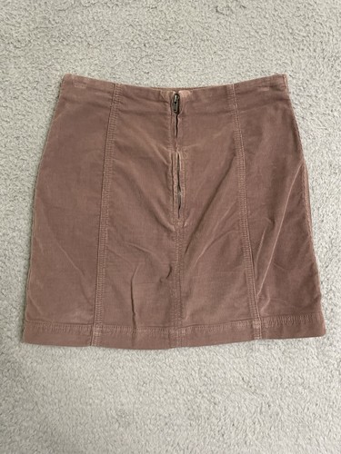 Free People Corduroy Mini Skirt Women’s Size 4 Light Brown Festival Boho - Picture 5 of 7