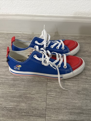 Skicks KU Kansas University Jayhawks “Converse” Style Tennis Shoes Size 9 NWOB - Picture 3 of 8