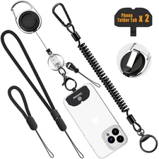 Retractable Phone Tether Lanyard: Anti-Theft Retractable Cellphone Lanyard