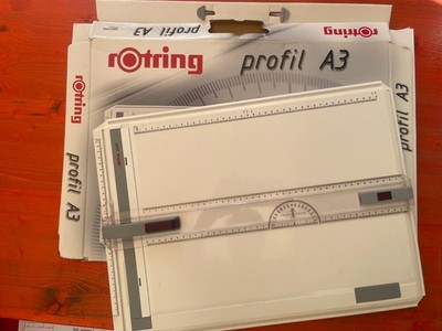 Rotring Zeichenplatte A3 Profil, wenig benutzt, mit Zubehörpaket, im Karton