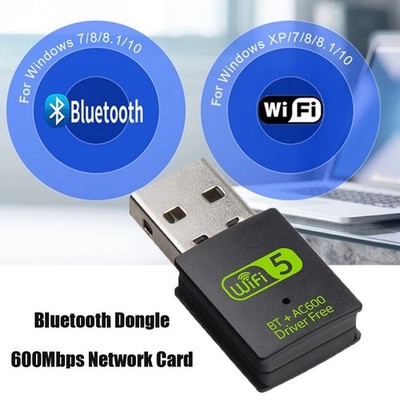 600Mbps WIFI USB Bluetooth-compatible Adapter Driver Free BT wifi USB Dongle Dua