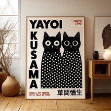 Abstract Cats Modern Wall Art Print