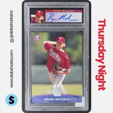 2001 TOPPS RESERVE #133 RYAN MADSON ROOKIE AUTO RC /1500 PSA 8