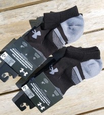 Image of 6 PAIRS : 4-7.5 UNDER ARMOUR TECH Black Cushioned NO SHOW Sports SOCKS 36.5-42