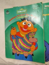 2 vintage Sesame Street Coloring Activity Books. Grover  Erie