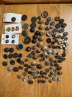 Metal Vtg & Antique Buttons Military 2 Layer Mother Of Pearl Elvis Eagles — photo 1