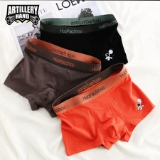 Men's Printed Boxer Shorts Mid-Rise Breathable Trendy Comfort Sport Boxer Shorts