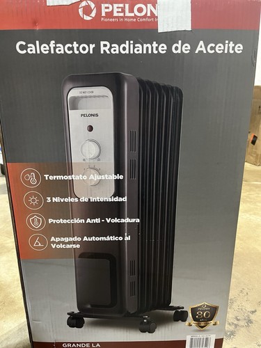 Pelonis - 1,500-Watt Digital Electric Oil-Filled Radiant Portable Space Heater - Picture 2 of 2