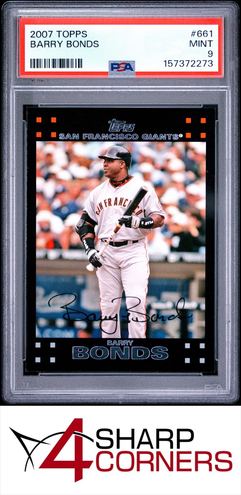 2007 TOPPS #661 BARRY BONDS GIANTS PSA 9