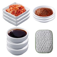 9 Stück Dipschalen, Dip Schälchen Set, Tapas Schalen mit Tuch für Aufräumen, ...