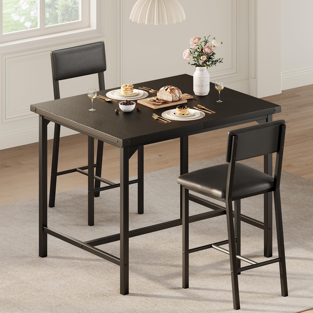 Dining Table Set for w/Counter Height Table Upholstered Bar