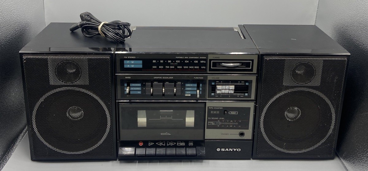 Sanyo Radio C 12 Vintage Boombox Cassette/Tape Player Japan Tested