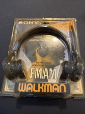 Vintage Sony Walkman FM/AM Adjustable Double Headband SRF -H2 Headphones NOS