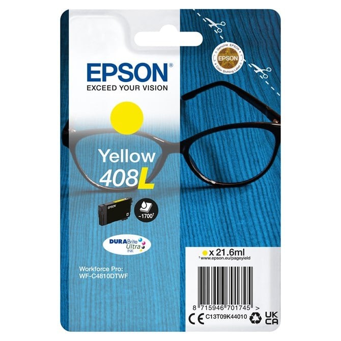 Epson 408L Ink Cartridge DURABrite Ultra Glasses Yellow - Image 2