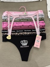 JUICY COUTURE - Womans Thong Underwear - Medium - 7 Pack - Intimates NEW Panties