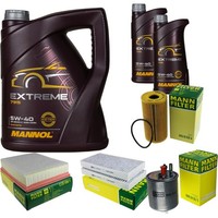 Inspektionspaket 7L Mannol Extreme 5W-40 FüR Renault Laguna III Grandtour 2.0