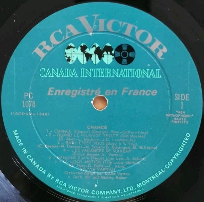 Vinyl LP Sylvie Vartan - Chance G+ PC-1078 Canada Pop - Image 3 of 4