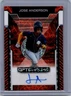 2025 Leaf Vivid #BA-JA1 Jose Anderson Autographs Laser Orange #/4