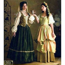 Simplicity 3809 Renaissance Medieval Tudor Costume Dress Sew Pattern 10-14 Unc