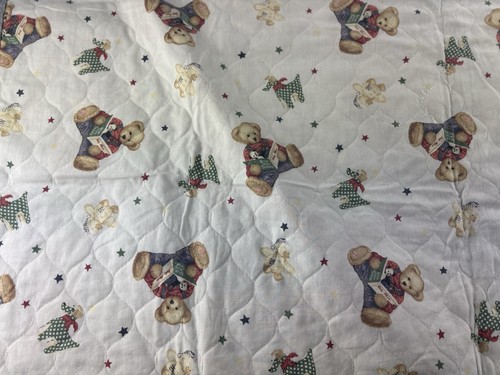 Blue Jean Teddy Crib Quilt Baby Blanket Wall Hanging 49x40” Handmade Machine Sew - Picture 24 of 24